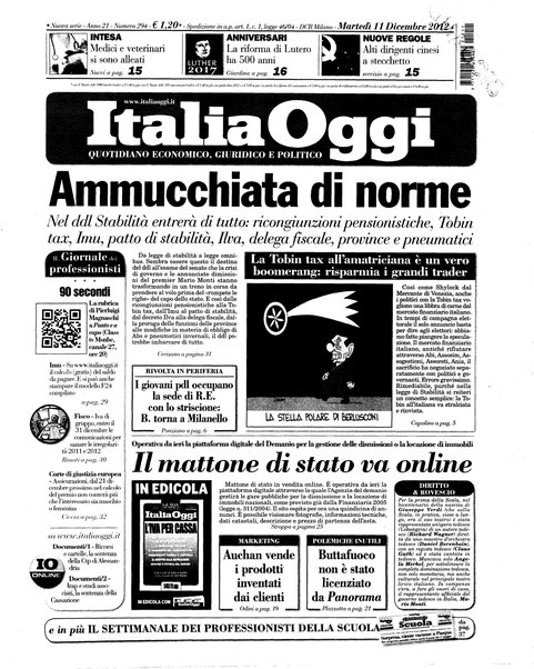 Italia oggi : quotidiano di economia finanza e politica